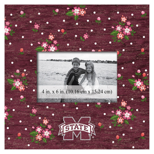 Mississippi State Bulldogs Floral 10" x 10" Picture Frame