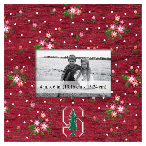 Stanford Cardinal Floral 10" x 10" Picture Frame