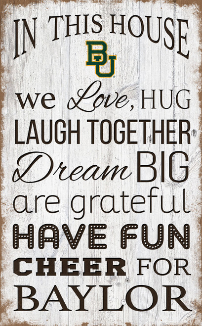 Baylor Bears 11" x 19" In This House Sign
