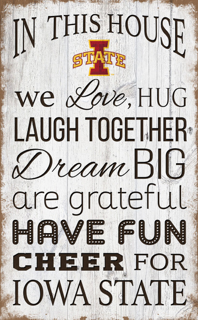 Iowa State Cyclones 11" x 19" In This House Sign