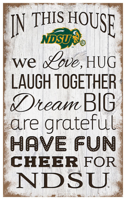 North Dakota State Bison 11" x 19" In This House Sign