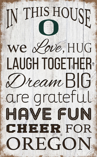Oregon Ducks 11" x 19" In This House Sign