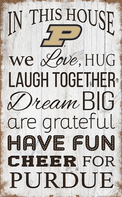 Purdue Boilermakers 11" x 19" In This House Sign