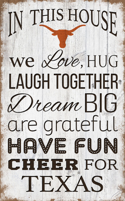 Texas Longhorns 11" x 19" In This House Sign