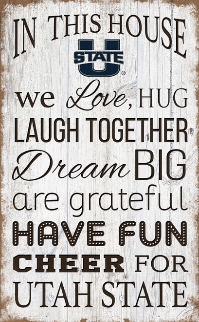 Utah State Aggies 11" x 19" In This House Sign