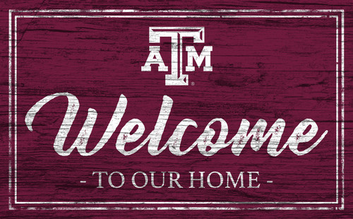 Texas A&M Aggies Team Color Welcome Sign