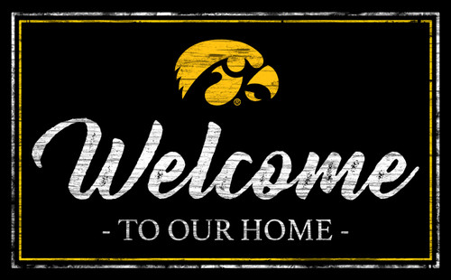 Iowa Hawkeyes Welcome to our Home 6" x 12" Sign