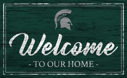 Michigan State Spartans Welcome to our Home 6" x 12" Sign