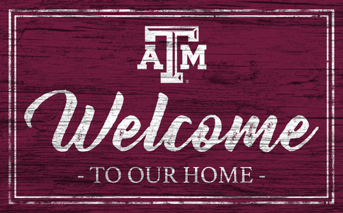 Texas A&M Aggies Welcome to our Home 6" x 12" Sign