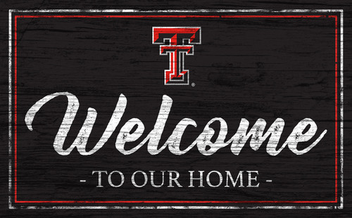 Texas Tech Red Raiders Welcome to our Home 6" x 12" Sign