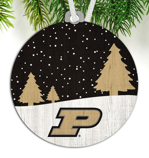 Purdue Boilermakers Snow Scene Ornament