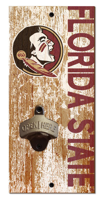 Florida State Seminoles 6" x 12" Distressed Bottle Opener