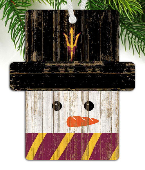 Arizona State Sun Devils Snowman Ornament