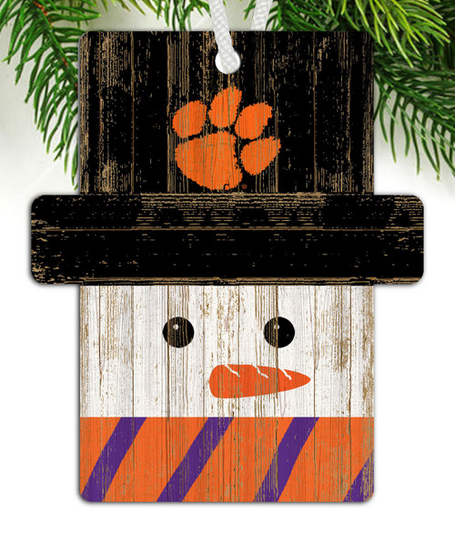 Clemson Tigers Snowman Ornament