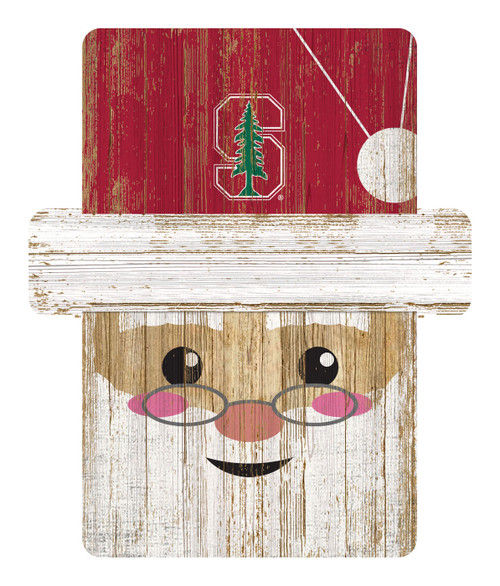 Stanford Cardinal Santa Ornament