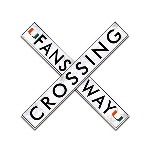 Miami Hurricanes 48" Fans Way Crossing Wall Art