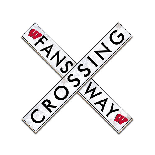 Wisconsin Badgers 48" Fans Way Crossing Wall Art