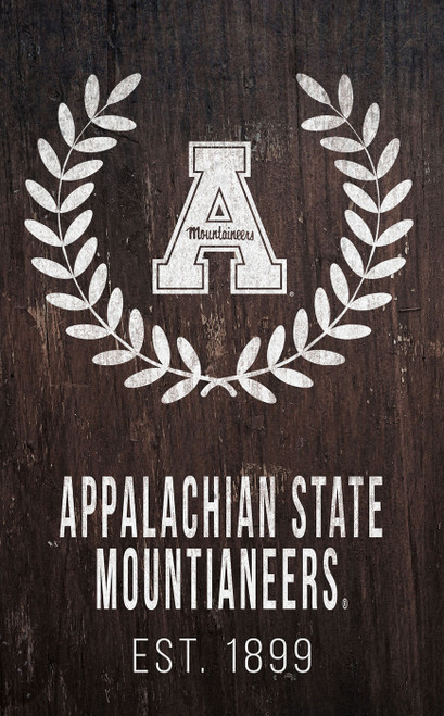 Appalachian State Mountaineers 11" x 19" Laurel Wreath Sign