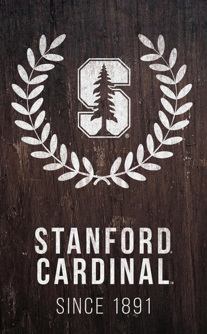 Stanford Cardinal 11" x 19" Laurel Wreath Sign