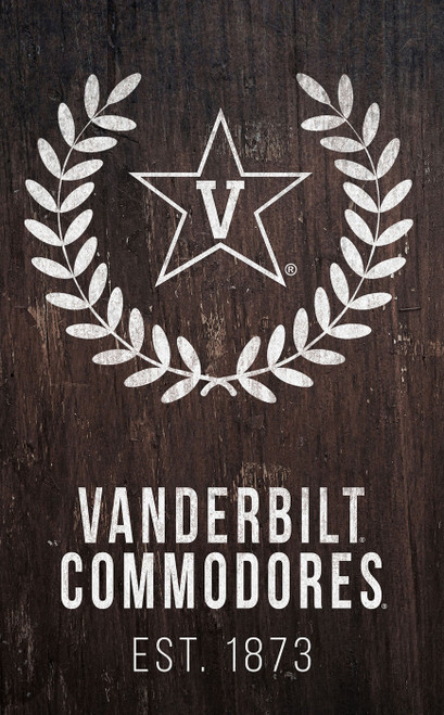 Vanderbilt Commodores 11" x 19" Laurel Wreath Sign
