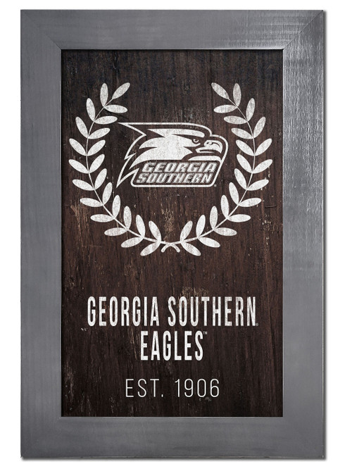 Georgia Southern Eagles 11" x 19" Laurel Wreath Framed Sign