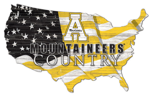 Appalachian State Mountaineers 15" USA Flag Cutout Sign
