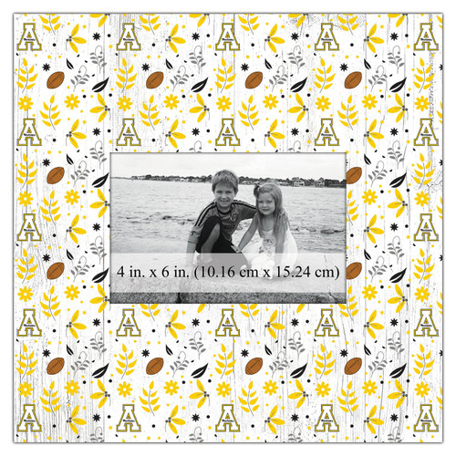 Appalachian State Mountaineers Floral Pattern 10" x 10" Picture Frame