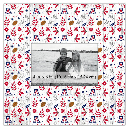 Arizona Wildcats Floral Pattern 10" x 10" Picture Frame