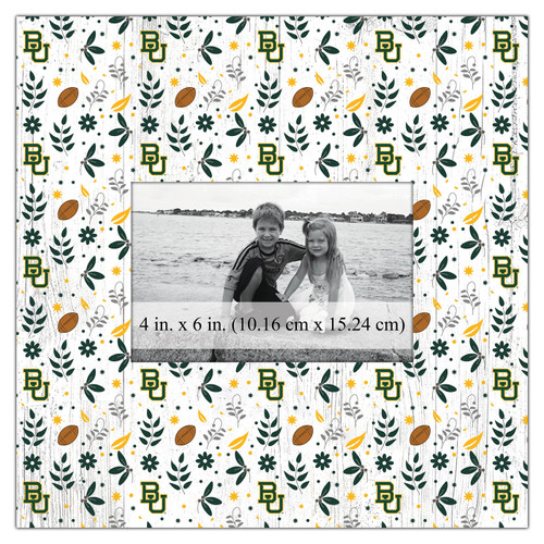 Baylor Bears Floral Pattern 10" x 10" Picture Frame