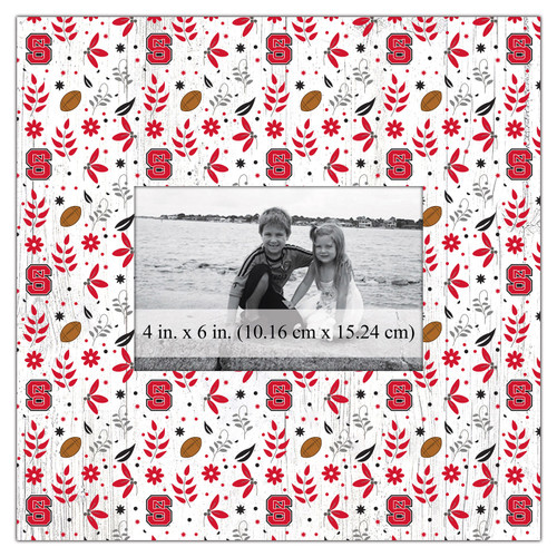 North Carolina State Wolfpack Floral Pattern 10" x 10" Picture Frame