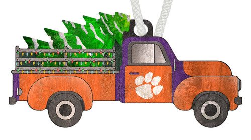 Clemson Tigers Christmas Truck Ornament