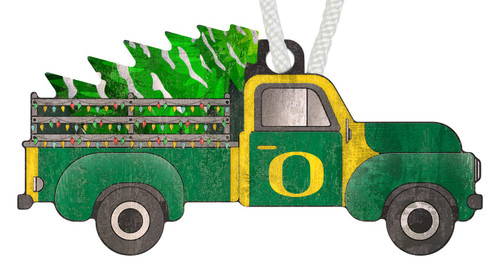 Oregon Ducks Christmas Truck Ornament