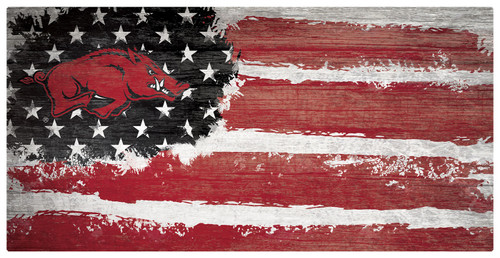 Arkansas Razorbacks 6" x 12" Flag Sign