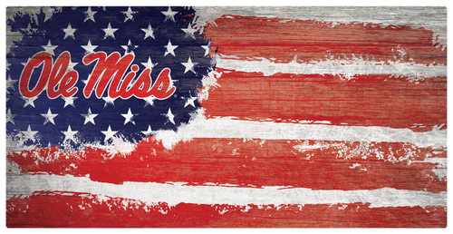 Mississippi Rebels 6" x 12" Flag Sign