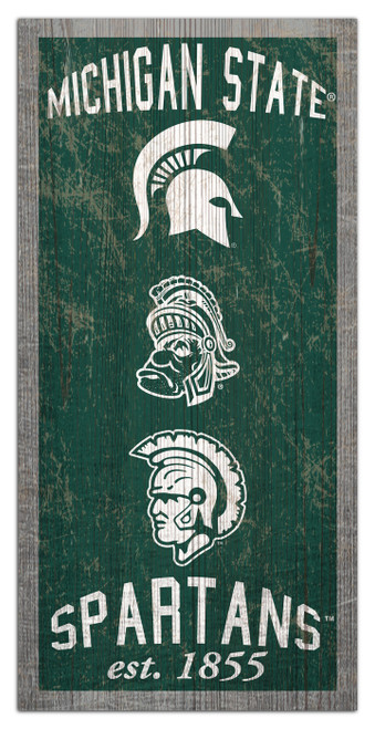 Michigan State Spartans 6" x 12" Heritage Sign