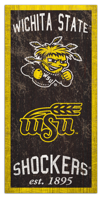 Wichita State Shockers 6" x 12" Heritage Sign