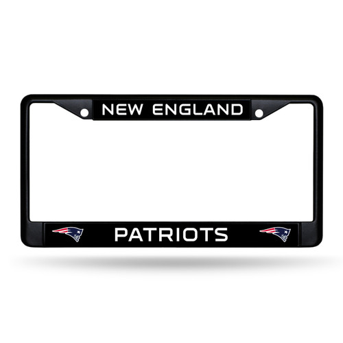 New England Patriots Black Chrome License Plate Frame