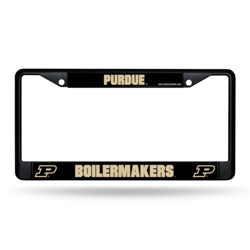 Purdue Boilermakers Black Chrome License Plate Frame