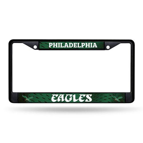 Philadelphia Eagles Retro Black Chrome License Plate Frame
