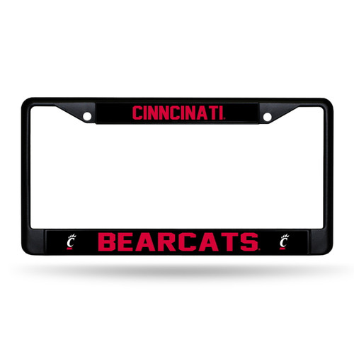Cincinnati Bearcats Black Chrome License Plate Frame