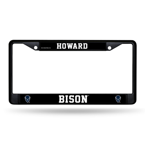 Howard Bison Black Chrome License Plate Frame