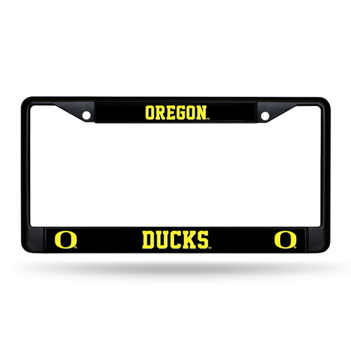 Oregon Ducks Black Metal License Plate Frame