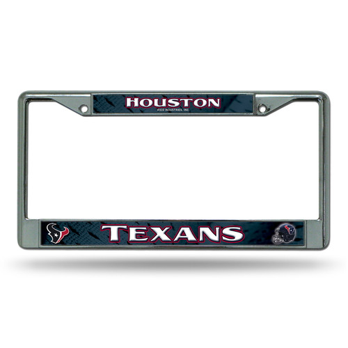 Houston Texans Rico Silver Chrome License Plate Frame