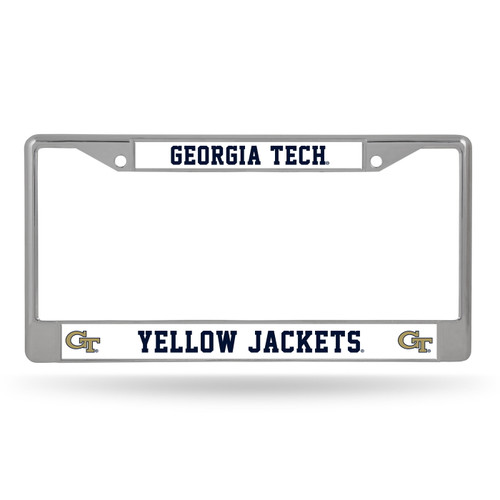Georgia Tech Yellow Jackets Rico Chrome License Plate Frame