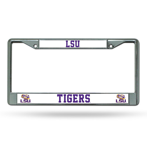 LSU Tigers College Chrome License Plate Frame