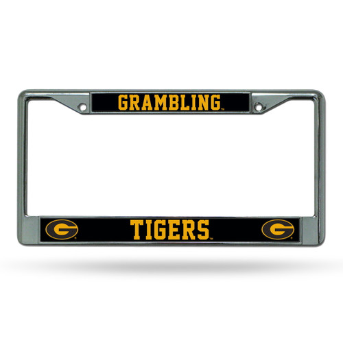 Grambling State Tigers Silver Chrome License Plate Frame