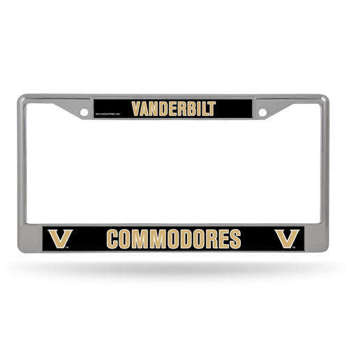 Vanderbilt Commodores Silver Chrome License Plate Frame