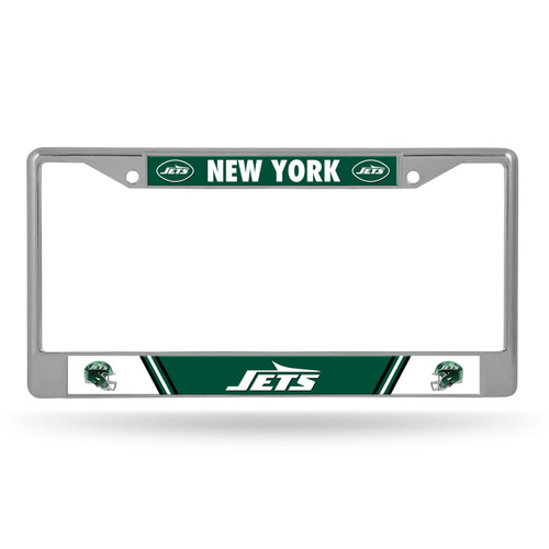 New York Jets Silver Chrome License Plate Frame