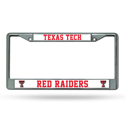 Texas Tech Red Raiders Chrome License Plate Frame