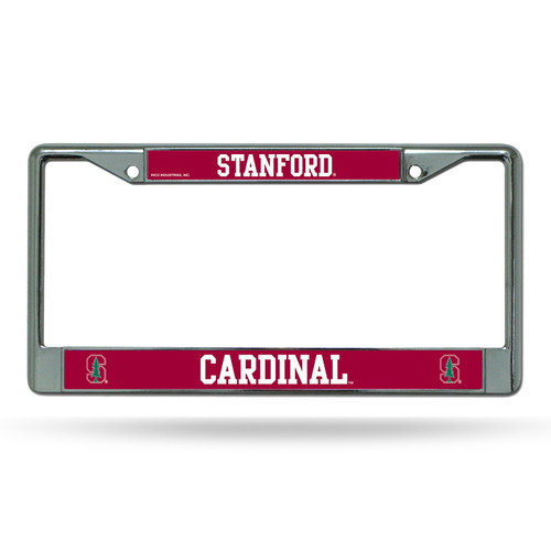 Stanford Cardinal Silver Chrome License Plate Frame